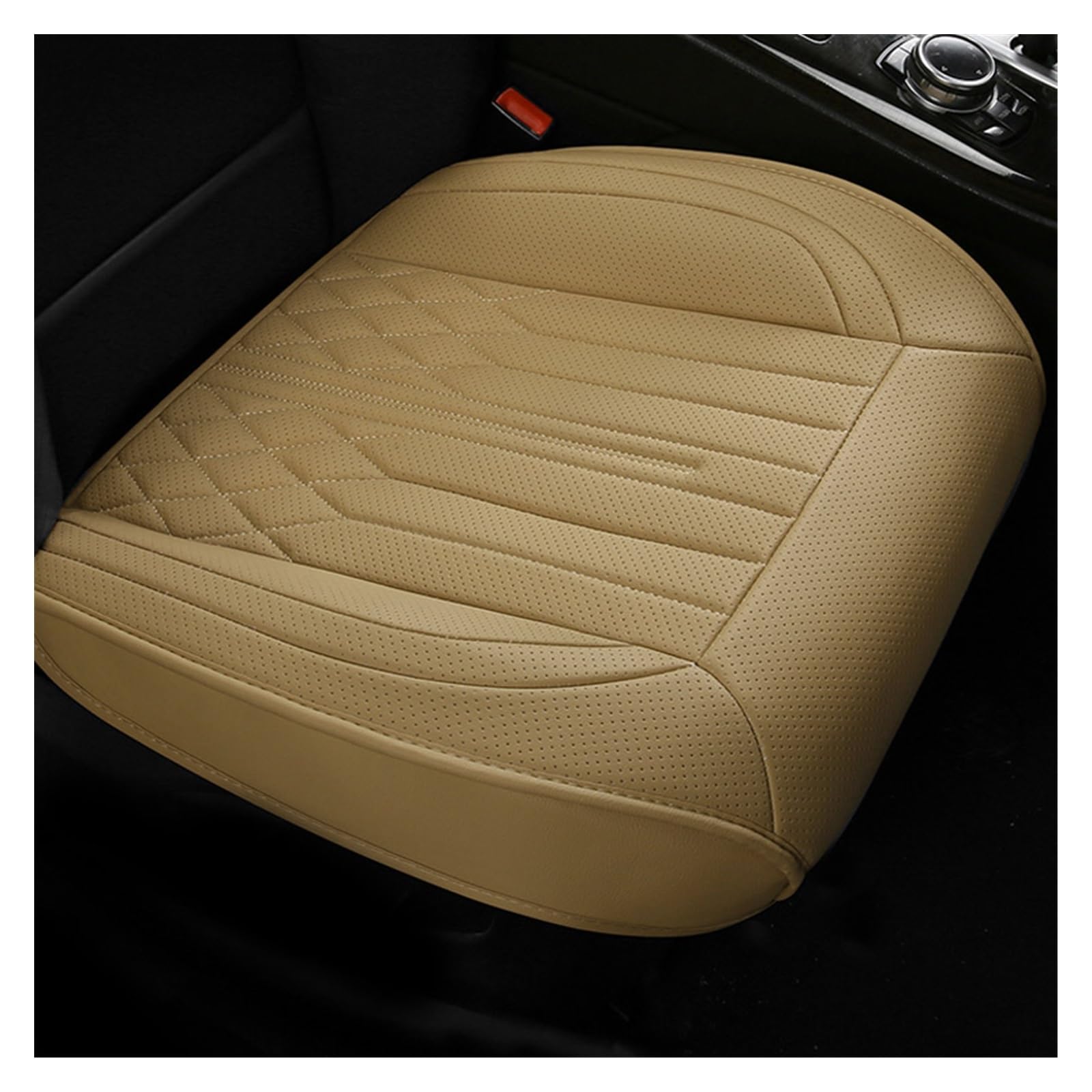 DKPMWD Auto-Sitzbezug Für A3 Für A4 Für A5 Für A6 Für Q3 Für Q5 Für Q7 Auto Sitz Schutz Atmungsaktive Auto Sitz Abdeckung Autositzbezüge(1pcs Front Beige) von DKPMWD