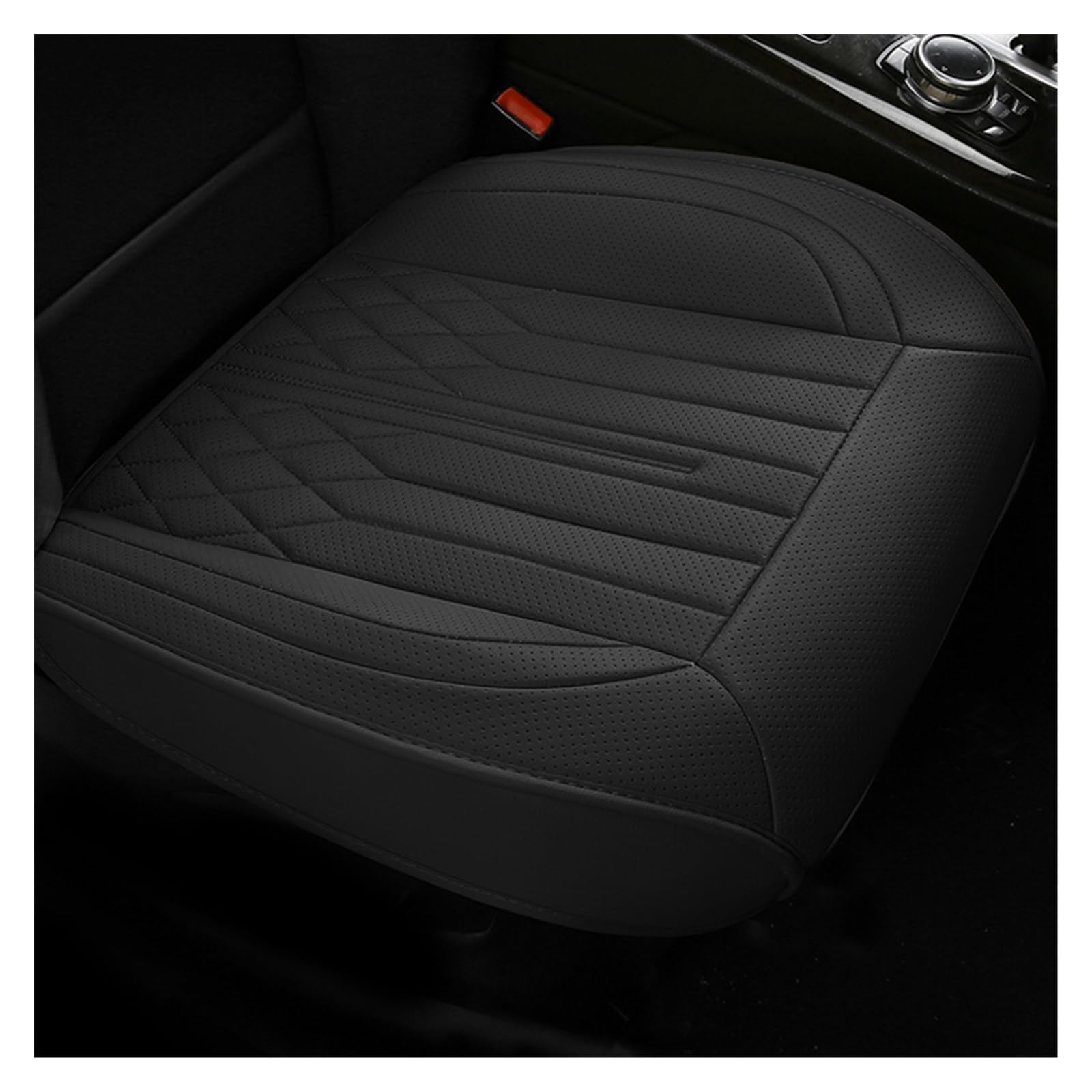 DKPMWD Auto-Sitzbezug Für A3 Für A4 Für A5 Für A6 Für Q3 Für Q5 Für Q7 Auto Sitz Schutz Atmungsaktive Auto Sitz Abdeckung Autositzbezüge(1pcs Front Black) von DKPMWD