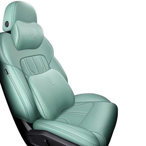 DKPMWD Auto-Sitzbezug Für Opel Für Vectra C 2004 2005 2006 Custom Fit Autositzbezüge Auto Zubehör Wasserdicht Atmungsaktiv Autositzbezüge(Front Mint Green) von DKPMWD