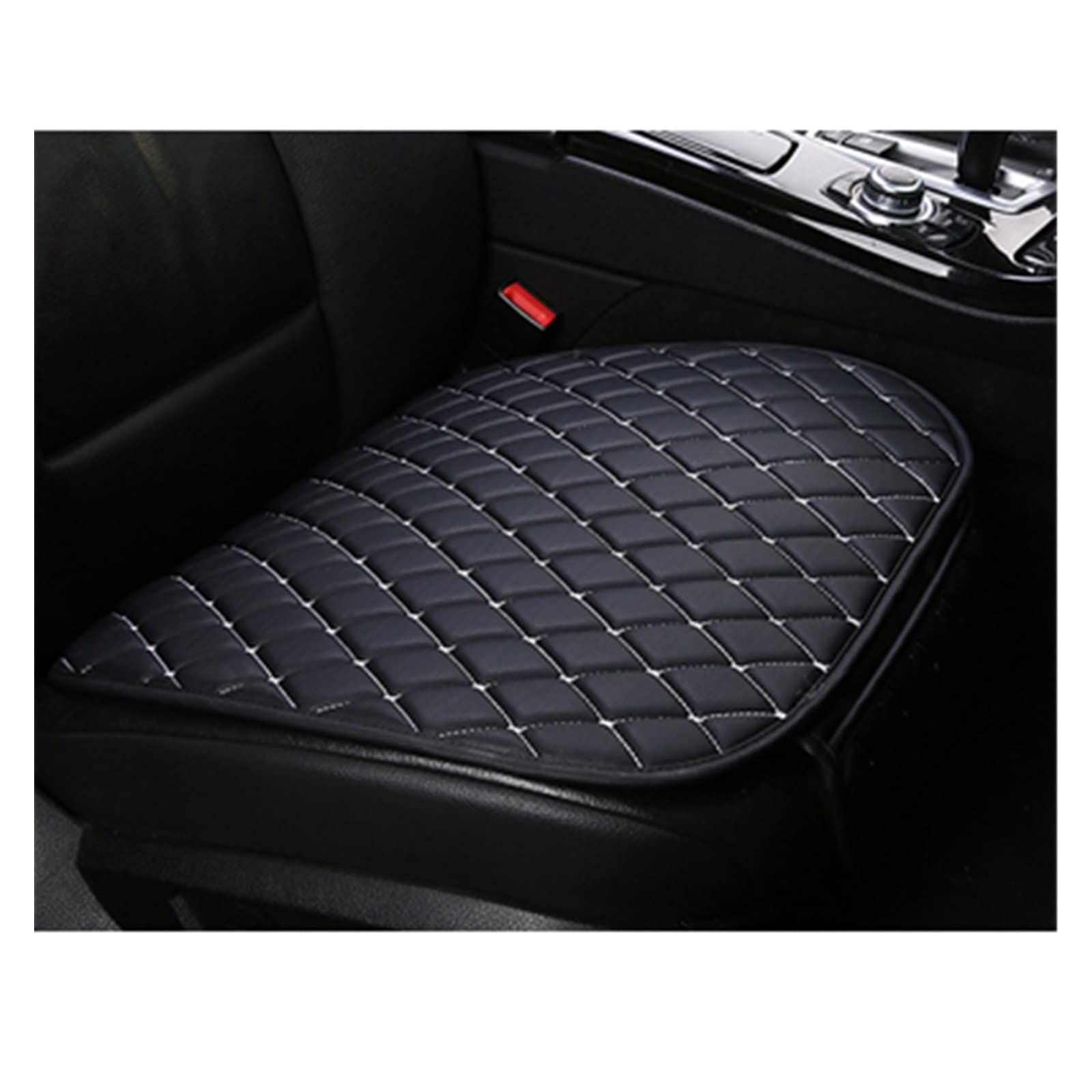 DKPMWD Auto-Sitzbezug PU-Leder Autositzbezüge Autositzbezug Für Alpina B3 B3S B5 B6 B7 Autozubehör Autositzbezüge(Bk White 1 Piece) von DKPMWD