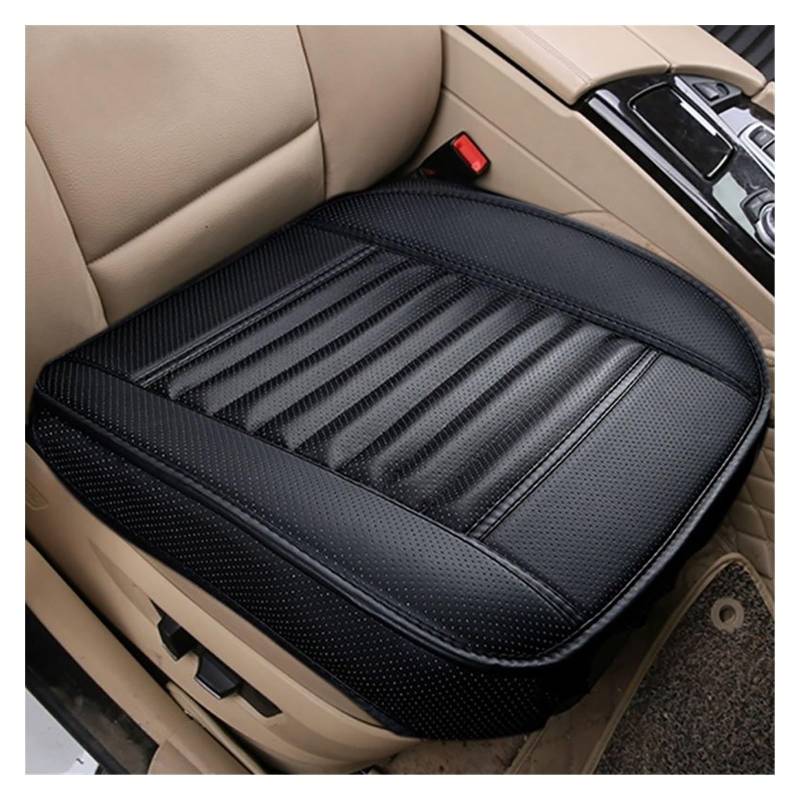 DKPMWD Auto-Sitzbezug Universal Leder Autositzbezüge Innen Autos Sitze Abdeckung Matten Auto Sitz-Abdeckung Kissen Protector Stuhl Pads Zubehör Autositzbezüge(1pc Front Black) von DKPMWD