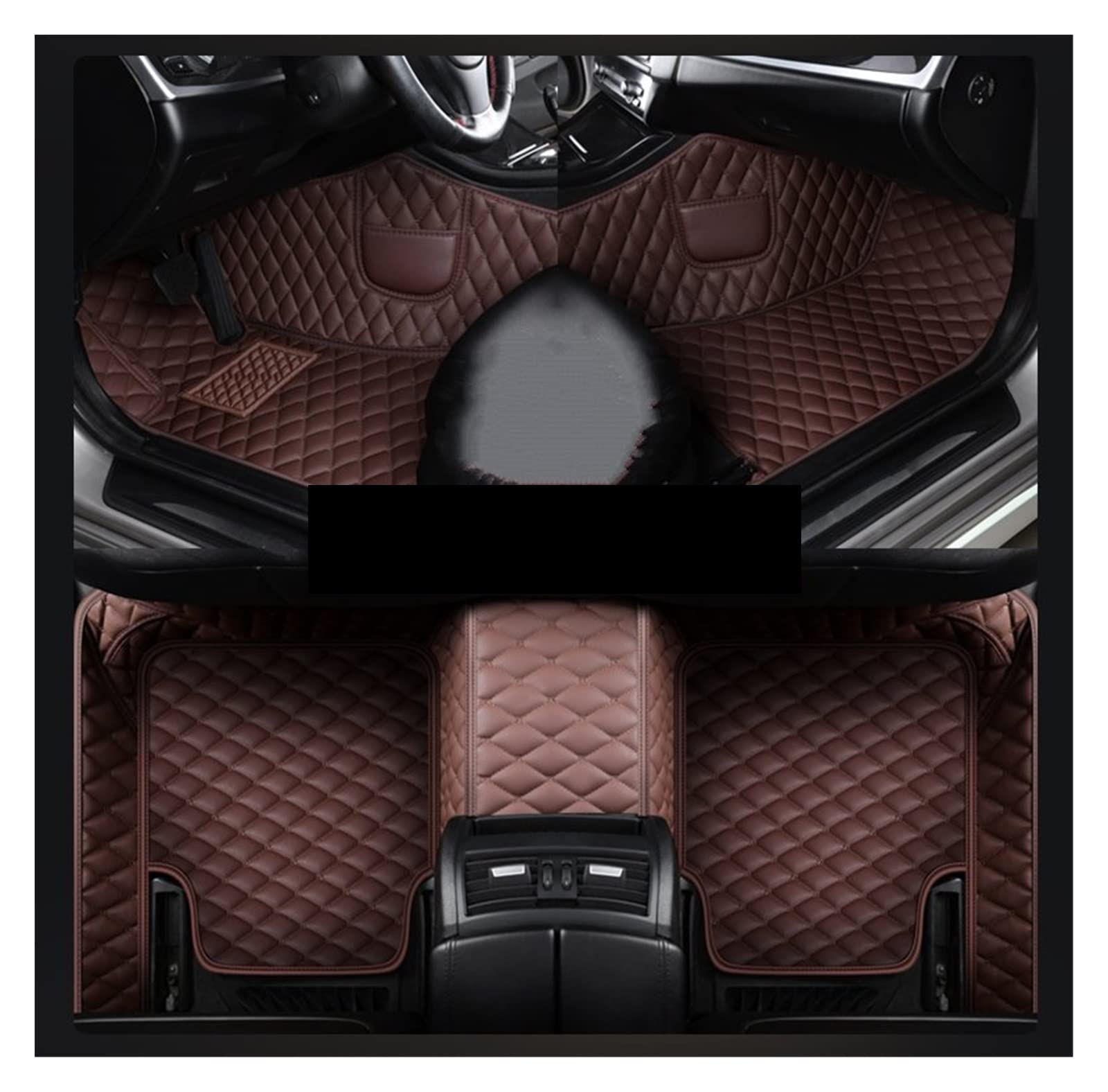 Fußmatten Auto-Fußmatten Für F32 Coupe 4 Series 2013-2019 Jahr Umweltfreundliche Leder-Autozubehör-Innendetails Autofußmatten(Kaffee) von DKPMWD