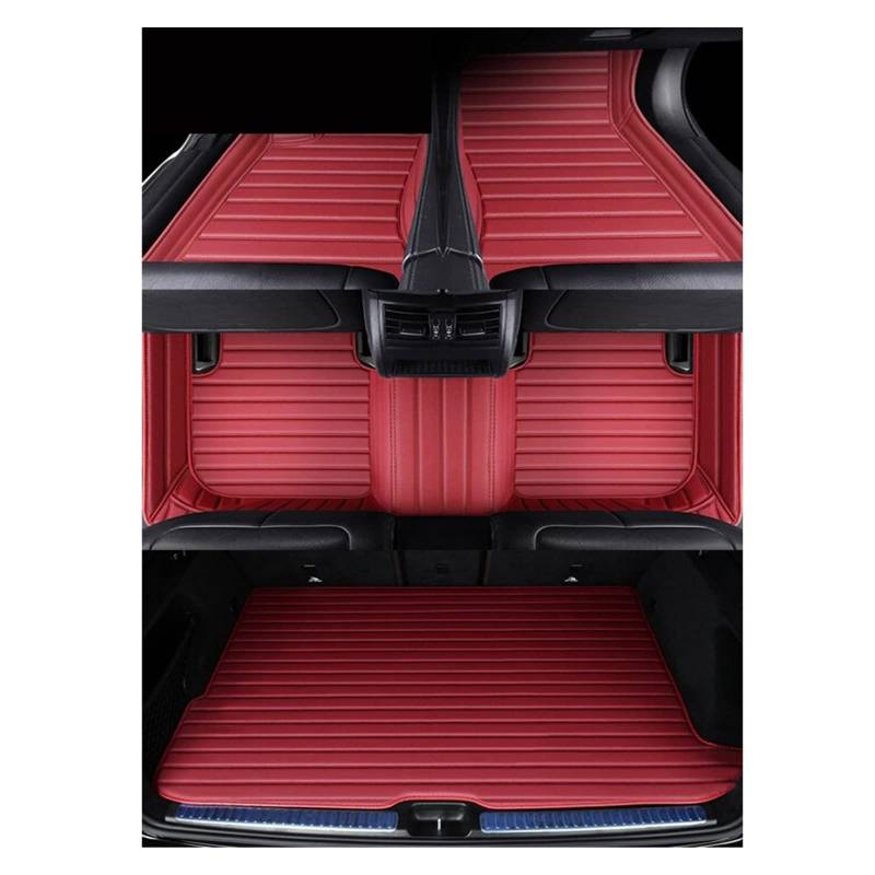 Fußmatten Auto-Fußmatten Mit Benutzerdefinierten Streifen Für Subaru Für Outback 2020 2021 2022 Jahr Innendetails Autozubehör Teppich Autofußmatten(Wine Red2) von DKPMWD