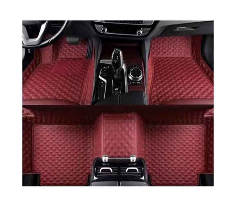 Fußmatten Für Tesla Für Modell X 2016 2017 2018 2019 Auto Fußmatten Teppiche Autoinnenausstattung Teile Armaturenbrett Fußpolster Autos Autofußmatten(Red wine) von DKPMWD