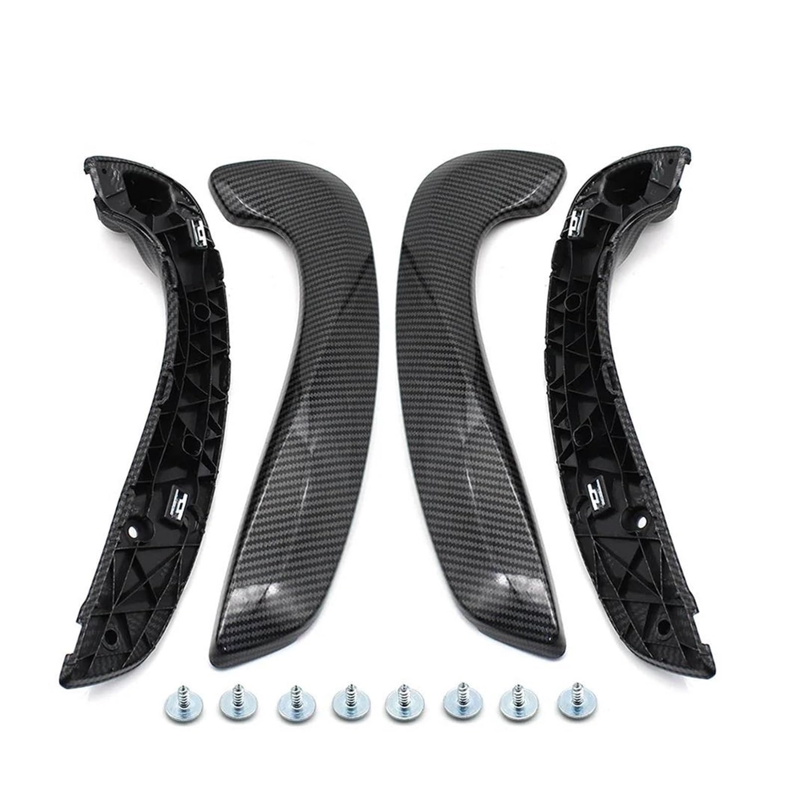 Innengriffe Auto Innentür Pull Griff Halte Kit Für Megane 3 Für MK3 Für Fluence 2008-2016 809540001R 809600007R Türgriffabdeckungen(Carbon Fiber 4PCs) von DKPMWD