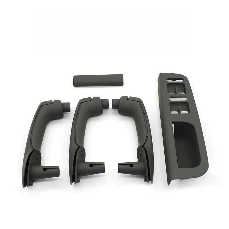 Innengriffe Auto Tür Panel Trim Innen Tür Pull Griff Für VW Für Bora Für Golf 4 Für MK4 Für Jetta Für Passat 1999-2004 Türgriffabdeckungen(RHD Gray 8PCS) von DKPMWD