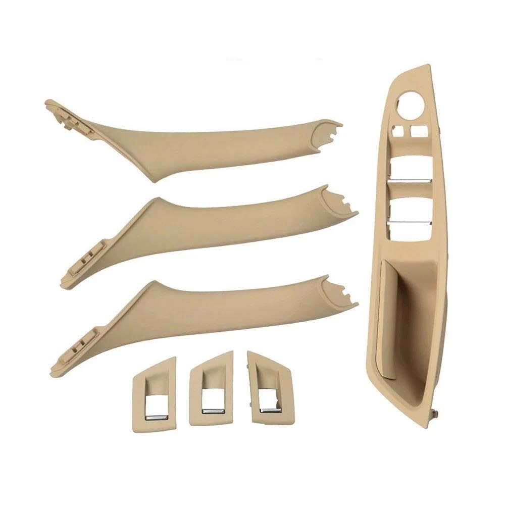 Innengriffe Für F10 F11 F18 Auto Innen Tür Pull Griff Armlehne Fenster Schalter Panel Für 520 523 525 528 530 Türgriffabdeckungen(Beige) von DKPMWD