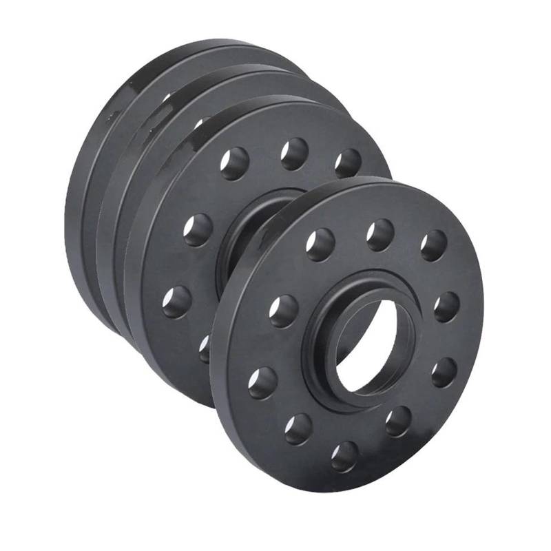 Spurverbreiterung 10mm 15mm 5 * 112/5 * 100-57,1 Hub Adapter Rad Distanzscheiben Dichtung Spurverbreiterungen Für VW Für SAGITAR Für Phaeton Für Scirocco Distanzscheiben Set(15mm Black) von DKPMWD