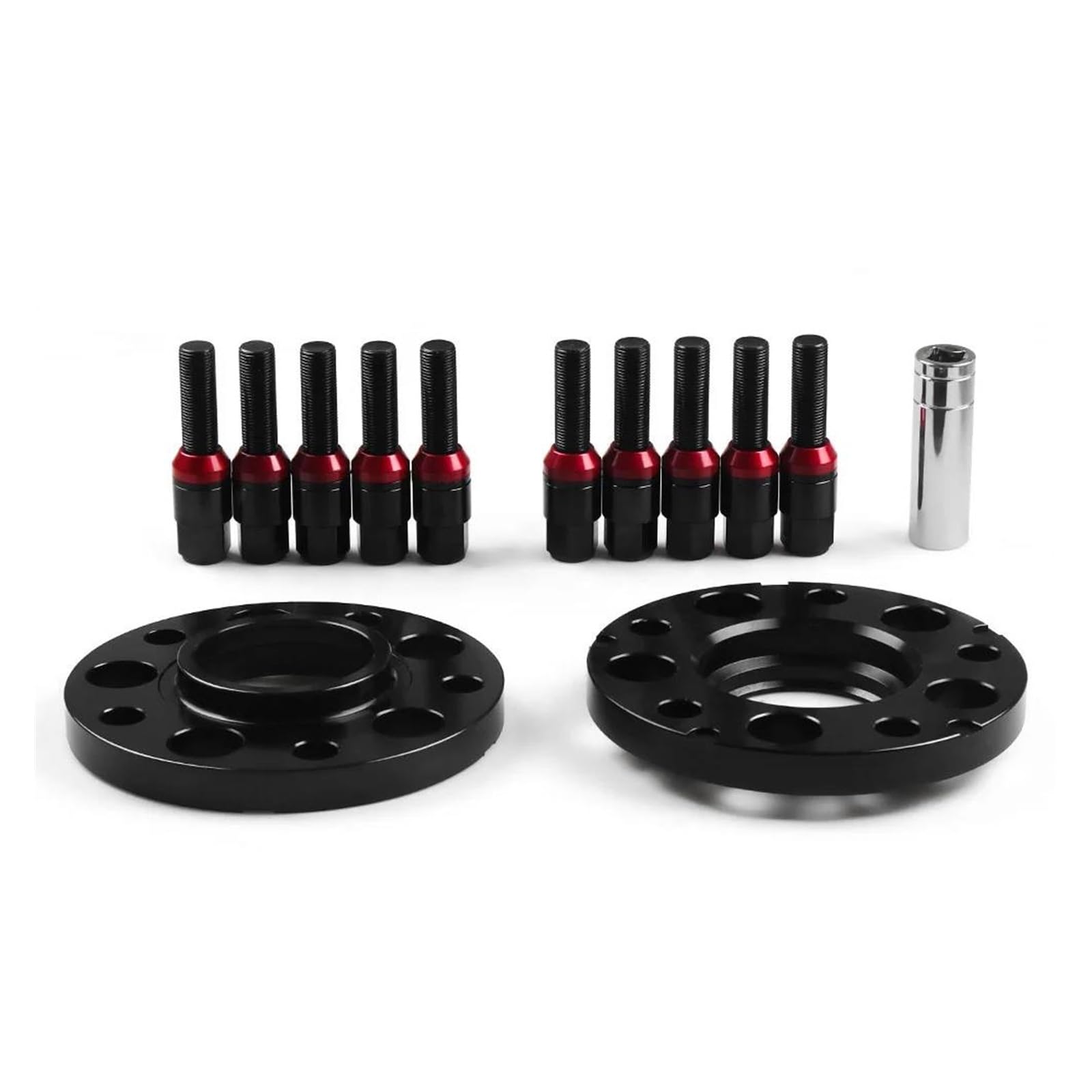 Spurverbreiterung 15mm 5x120mm 72,56mm Hubcentric Spurverbreiterungen M14x1.25 Kegelschrauben Für F-Serie F10 F12 F13 F01 F02 F30 Distanzscheiben Set(Schwarz) von DKPMWD