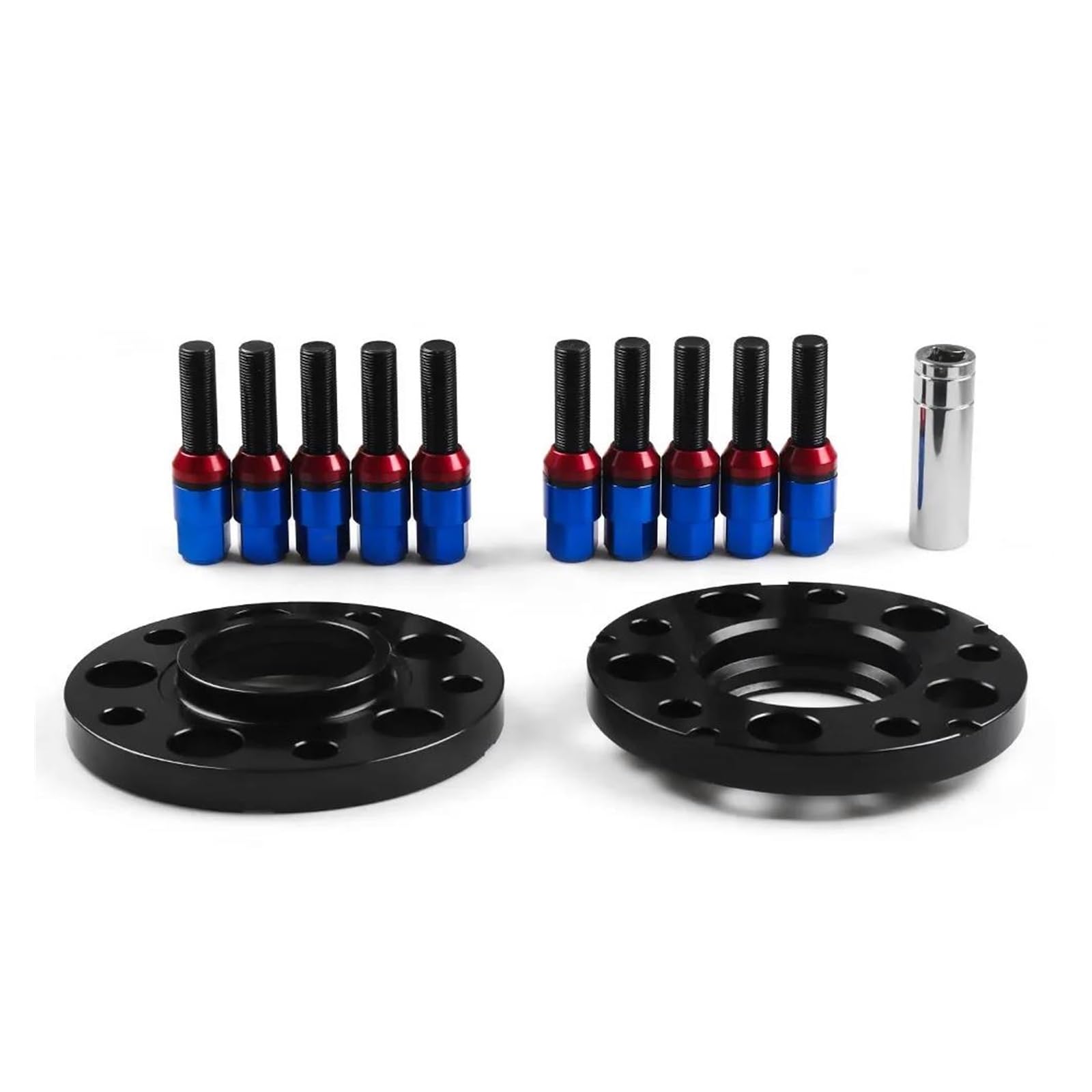 Spurverbreiterung 15mm 72,56mm 5x120mm Hubcentric Spurverbreiterungen M14x1.25 Kegelschrauben Für F Serie F10 F12 F13 F01 F02 F30 Distanzscheiben Set(Blau) von DKPMWD