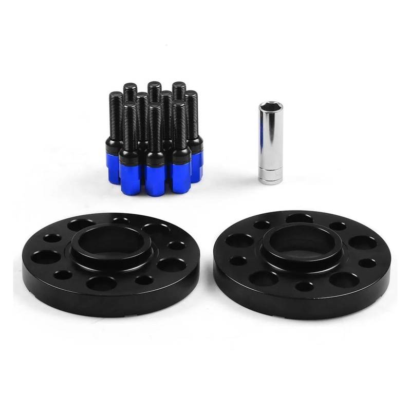 Spurverbreiterung 20mm 66,6mm 5x112mm Hub Centric Bore Spurverbreiterungen M14x1.5 Kegelschrauben Für Q5 SQ5 W/Ball Bolzen TT102128 Distanzscheiben Set(Blau) von DKPMWD