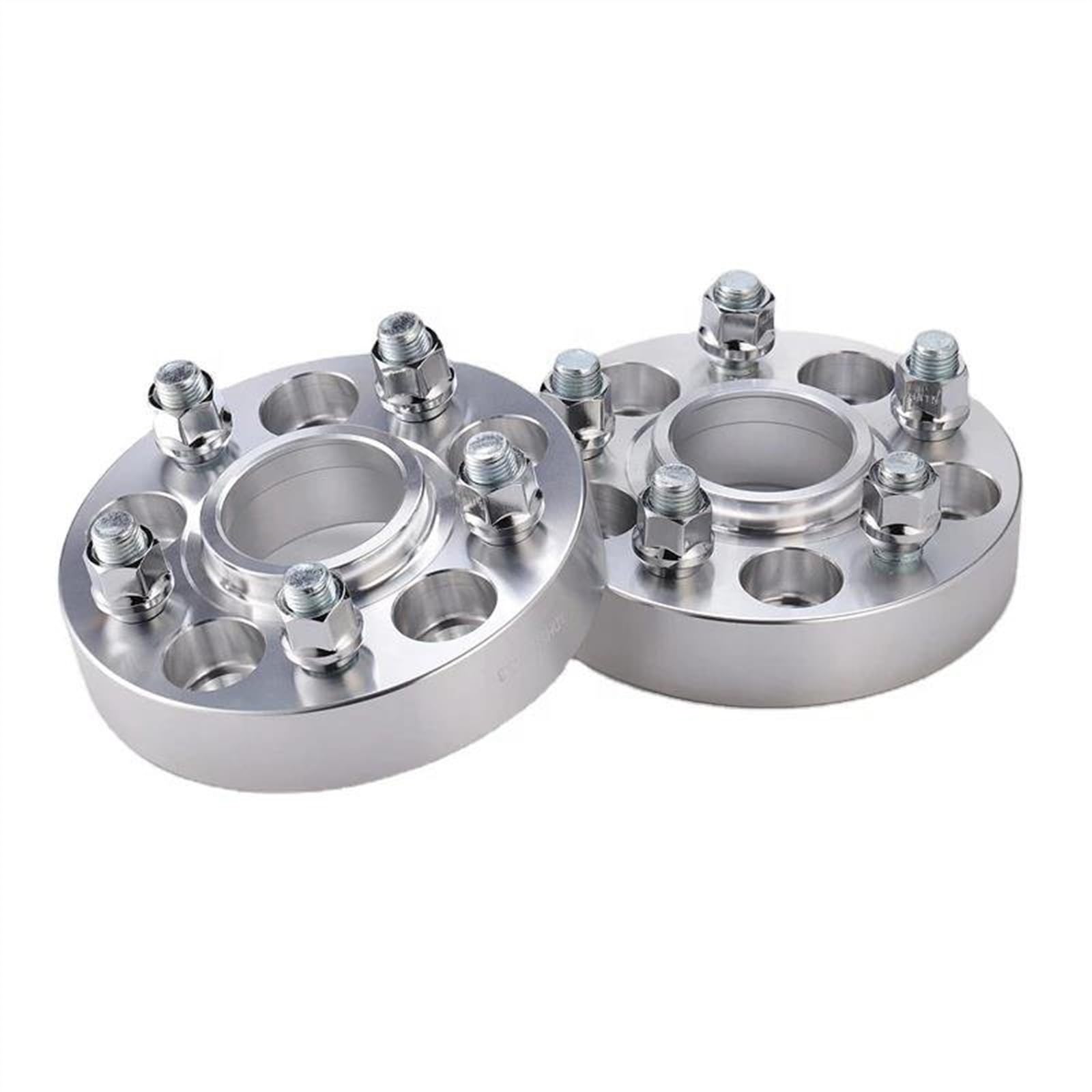 Spurverbreiterung Spurverbreiterung-Adapter PCD 5x120 CB 74,1 Mm Felgen-Distanzstücke Für X5 X6 F15 F16, Geschmiedete Aluminiumlegierung, 2 Stück (1 Paar) Distanzscheiben Set(Silver 25mm) von DKPMWD