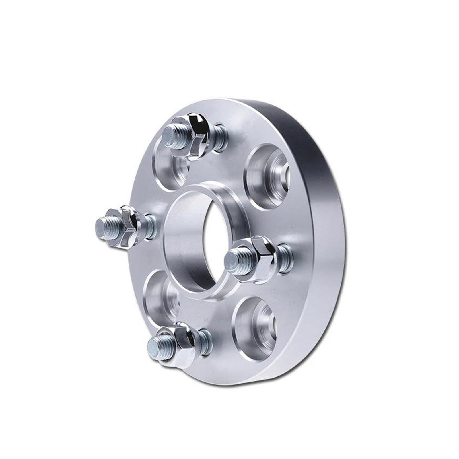 Spurverbreiterung Spurverbreiterungen-Adapter PCD 4x100 CB 60.1 Für Clio Für Captur Für Megane Für Logan Für Wind, Geschmiedete Aluminiumlegierung, 2 Stück (1 Paar) Distanzscheiben Set(Silver 20mm) von DKPMWD