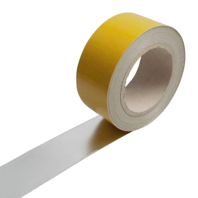 1m Alu Fiberglas Gewebe Hitzeschutz Band Klebeband selbstklebend bis ca. 550°C | 50mm breit von DL-Racing