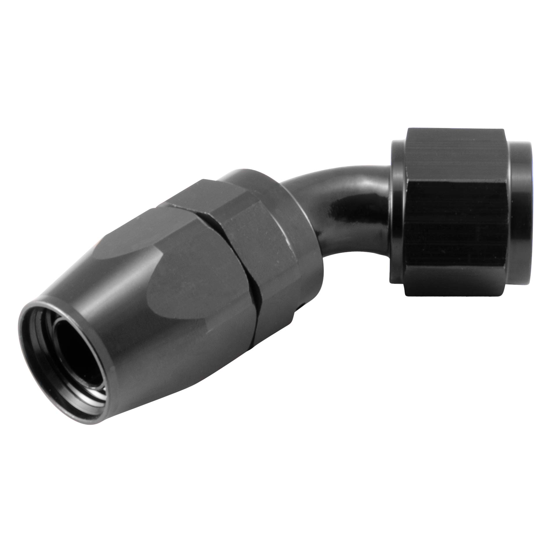 Alu Fitting AN10 45° 7/8-14UNF | Schwarz von DL-Racing