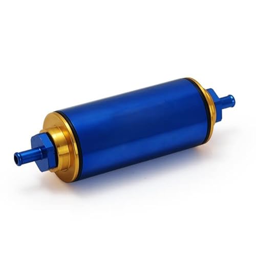 Kraftstofffilter Motorsport auswaschbar 50 mm Benzin Filter High Flow Blau 8,6mm von DL-Racing