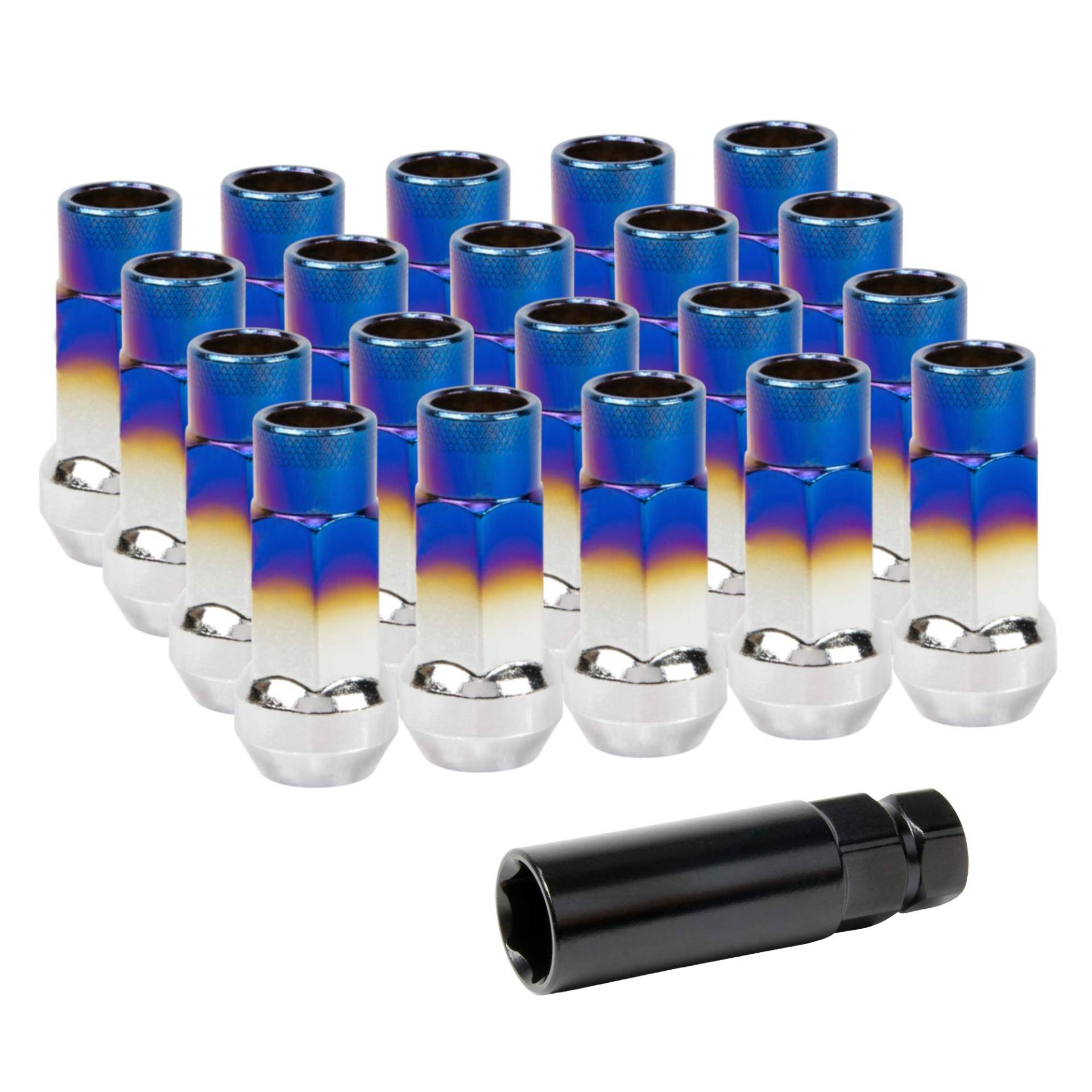 Lug Nuts Radmuttern Stahl M12x1,25 | Titanblau von DL-Racing