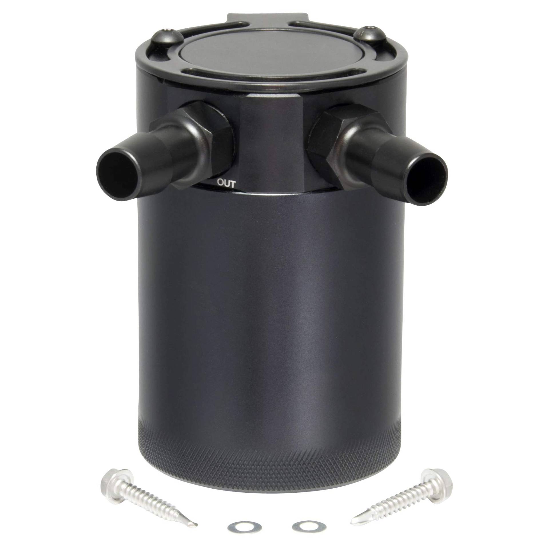 Öl Catch Tank 0,1l mit Halterung | Schwarz von DL-Racing