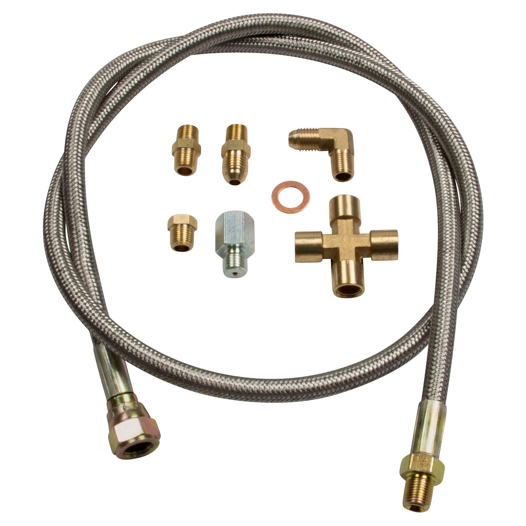 Universal 100cm Ölzulaufleitung-Set für Diverse Turbolader AN4 1/8" NPT von DL-Racing