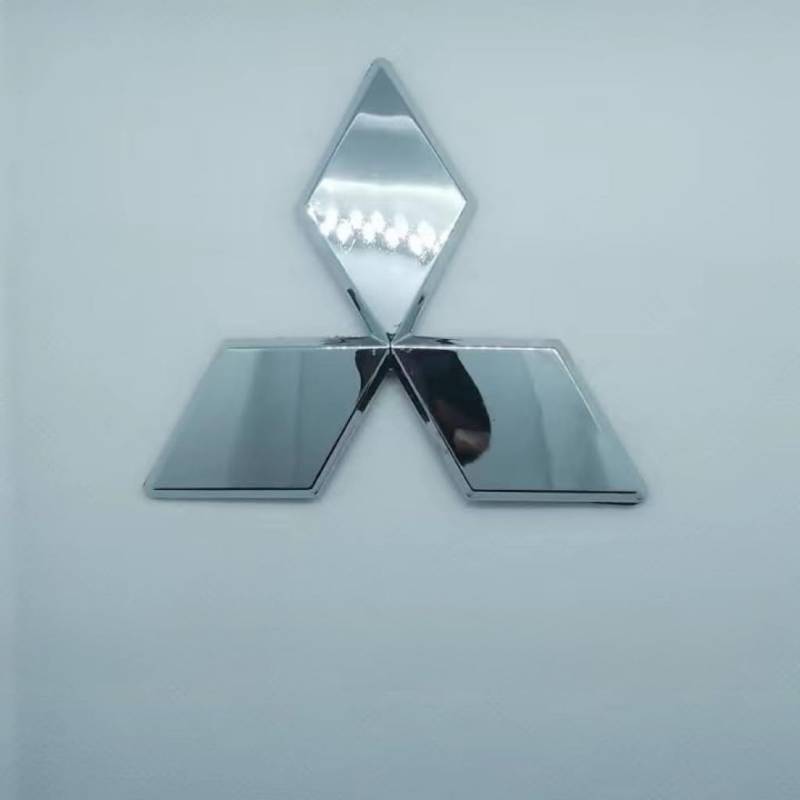 Auto Emblem für Mitsubishi Space Star 2013-2015,ABS Badge Car Kühlergrill Abzeichen Kofferraum Heckklappe Logo 3D Auto Dekoration Styling Zubehör,Silver-L von DLGJZS