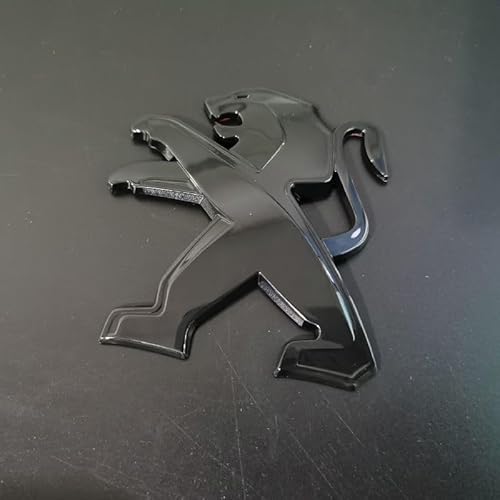 Auto Emblem für Peugeot 108 Hatch,ABS Badge Car Kühlergrill Abzeichen Kofferraum Heckklappe Logo 3D Auto Dekoration Styling Zubehör,S-Black von DLGJZS