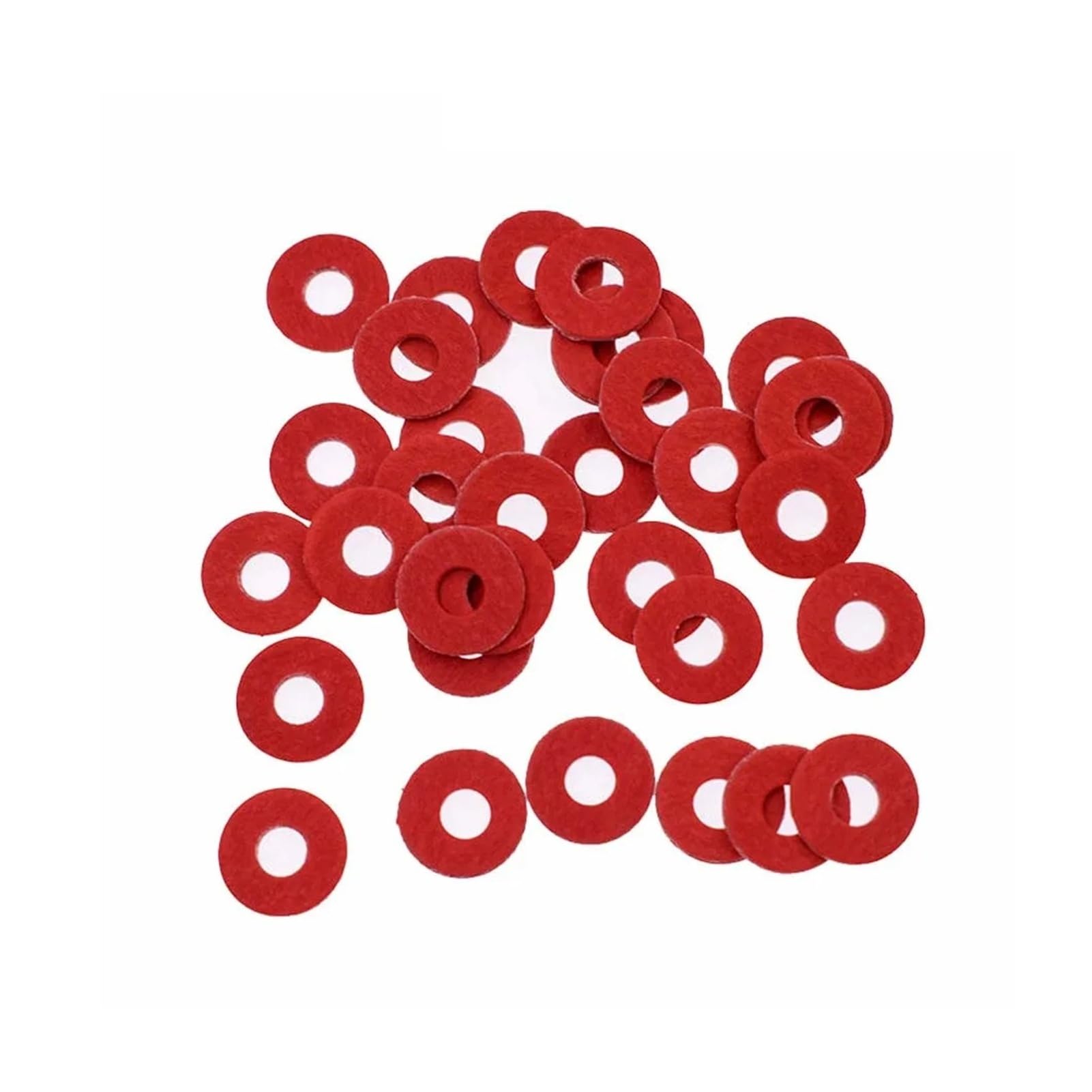 20 Stück/50 Stück/100 Stück M2 M2,5 M3 M3,5 M4 M5 M6 M7 M8 M10 M12 Isolierung Plain Dichtungsring Rot(100pcs M2.5x5.5,Thick 0.5mm) von DLNTXFDG