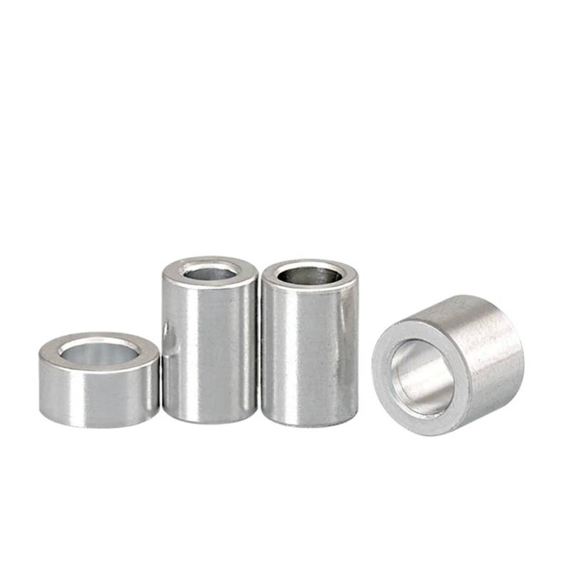 5 Stück / 10 Stück / 20 Stück M3 M4 M5 M6 M8 Aluminiumlegierung, flache Unterlegscheibe, Buchsendichtung, Abstandshalter ohne Gewinde(D10x M4 (10pcs),Length 18mm) von DLNTXFDG