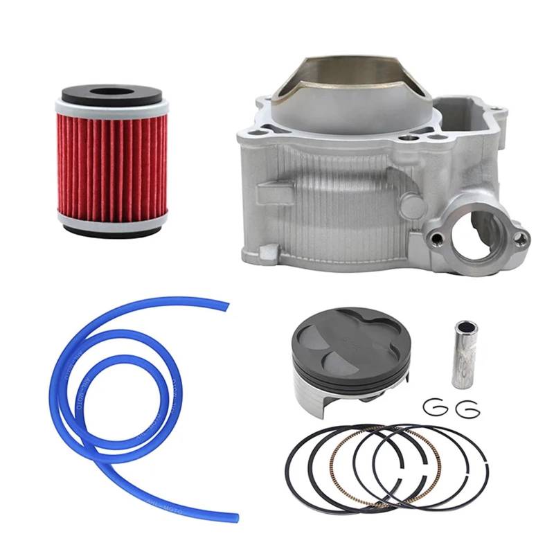 Motorrad 77mm Luft Zylinderblock & Kolben Kit & Kopf & Öl Filter Kit for WR250F YZ250F 2001-2013 5XC-11311-20-00 von DLQLL