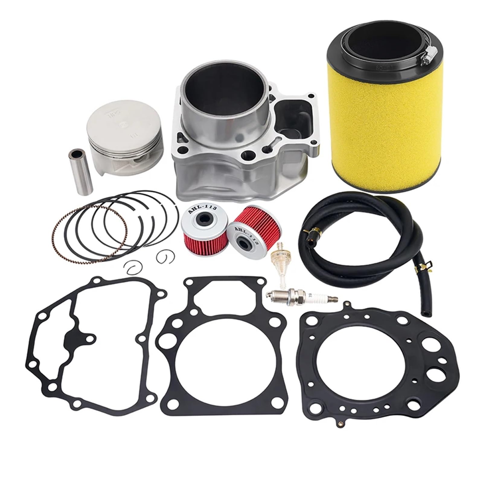 Motorrad 86,5mm Zylinder Kolben Ring Dichtung Filter Rebuild Kit for TRX420 TRX 420 Rancher 2007-2013 12100-HP7-A00 von DLQLL