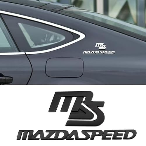 Auto Metallischer Aufkleber Emblem für Mazda 2 Hatchback 2007-2014,Aluminiumlegierung 3D Aufkleber Buchstaben Nummern Abzeichen Aufkleber Selbstklebend Karosserie Anbauteile,Black von DLXYZML