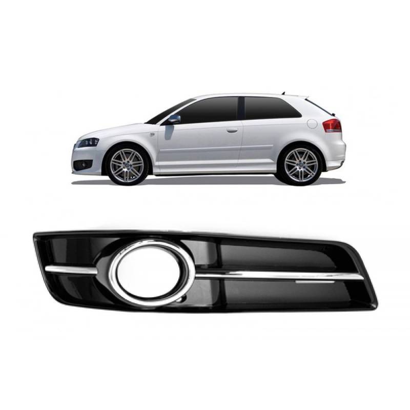 DM Autoteile 100185 Nebelscheinwerfer Gitter rechts kompatibel für Audi A3 Sportback Cabrio Facelift 2008-2012 von DM Autoteile