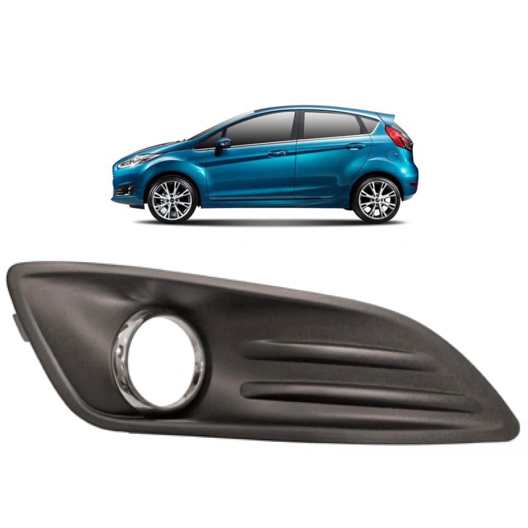 DM Autoteile 100529 Nebelscheinwerfer Gitter vorne rechts kompatibel für Ford Fiesta VI CB1 Facelift 2013-2017 von DM Autoteile