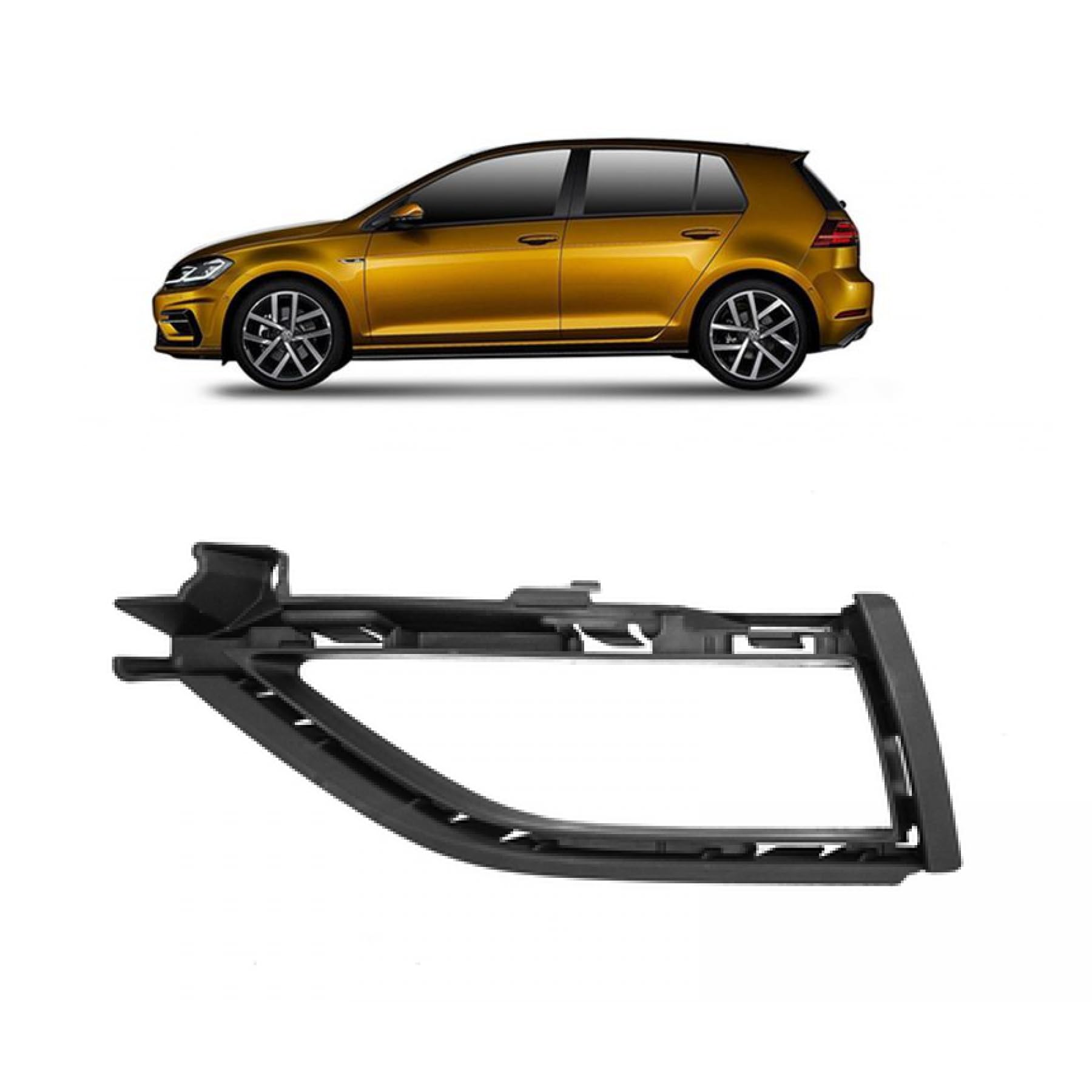 DM Autoteile 101038 Nebelscheinwerfer Gitter vorne links kompatibel für VW Golf 7 VII 5G1 Facelift 2016-2020 von DM Autoteile