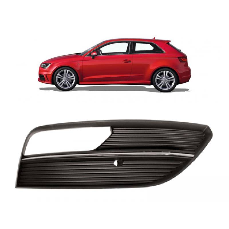 DM Autoteile 105550 Nebelscheinwerfer Gitter vorne rechts kompatibel für Audi A3 Sportback Limo VFL 2012-2016 von DM Autoteile