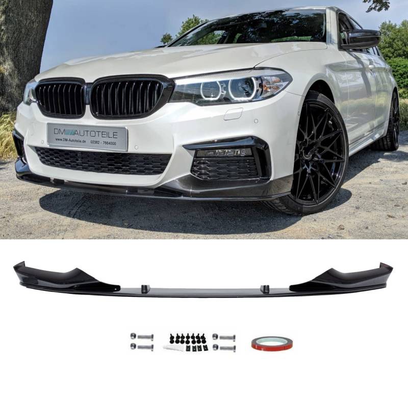 DM Autoteile 14069 Frontspoiler Sport-Performance Carbon Hochglanz kompatibel für BMW G30 G31 M-Paket von DM Autoteile