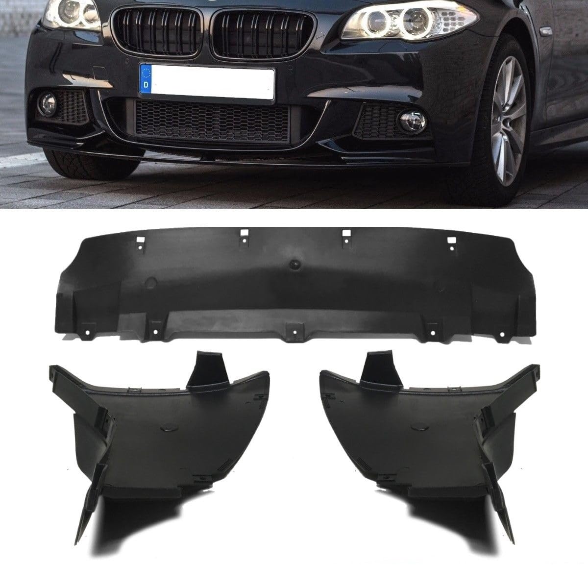 DM Autoteile 14073 Unterfahrschutz Radhaus Adapter Unterboden Set kompatibel für BMW F10 F11 M-Paket von DM Autoteile