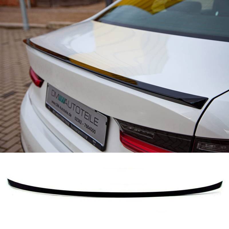 DM Autoteile 14132 Set Sport-Performance Heckspoiler Hecklippe Schwarz Glanz 668 kompatibel für BMW G20 + 3M + ABE von DM Autoteile