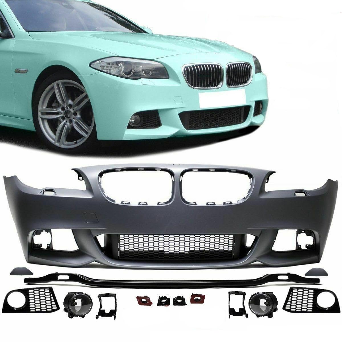 DM Autoteile 14158 Sport Stoßstange vorne für SRA ohne PDC kompatibel für BMW 5er F10 F11 M-Paket 10-13 von DM Autoteile