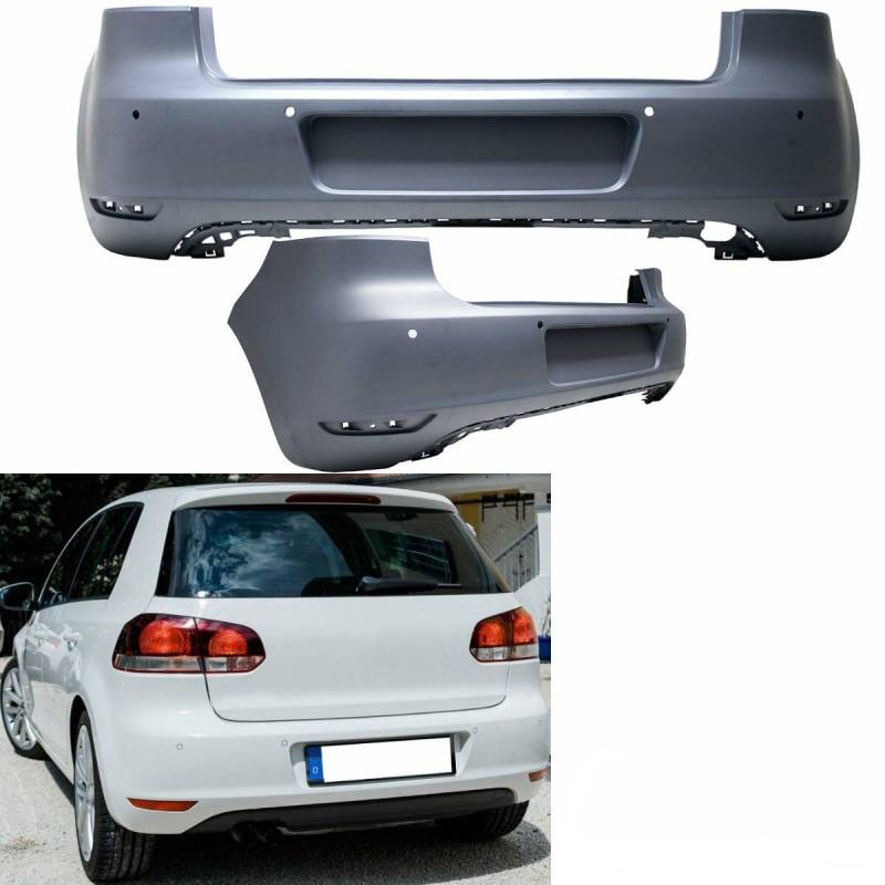 DM Autoteile 60477 Heck Stoßstange Hinten grundiert Parkhilfe kompatibel für VW GOLF 6 VI 08-12 PREMIUM von DM Autoteile