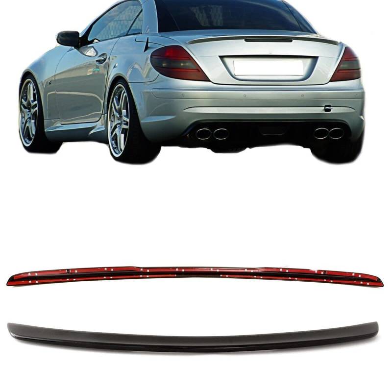 DM Autoteile 92807 Kofferraumspoiler Heckspoiler Spoiler Schwarz Glanz+Zubehör kompatibel für Mercedes SLK R171 AMG von DM Autoteile