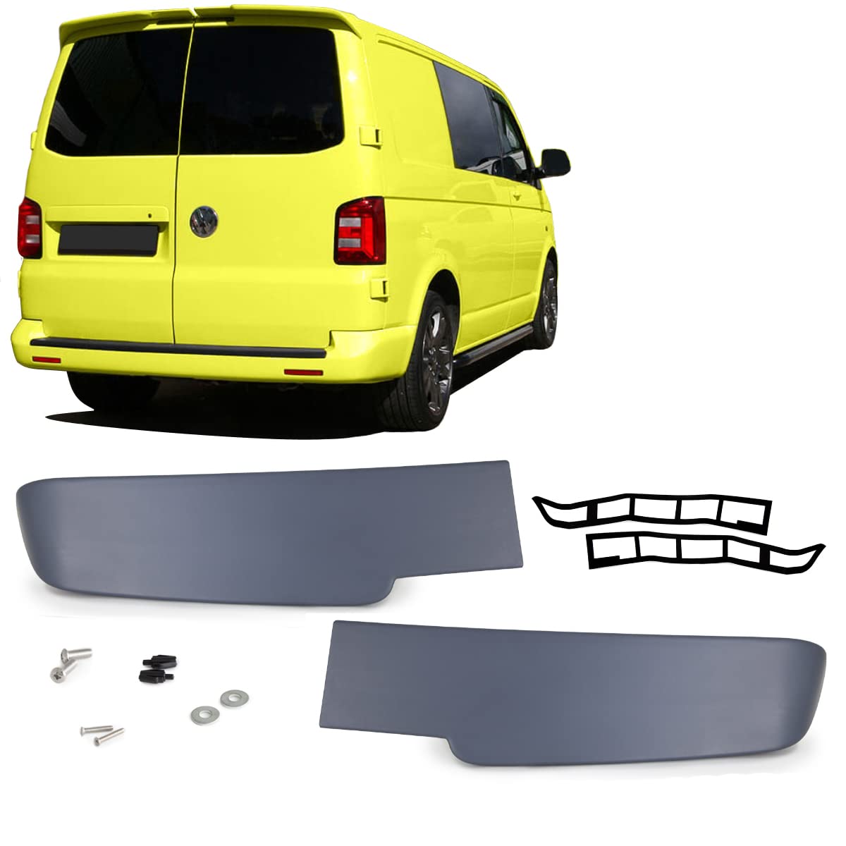 DM Autoteile Dachspoiler Heckklappen Heckspoiler grundiert passt für T5 / T5.1 Transporter 2003 ? 2015 für Flügeltüren von DM Autoteile