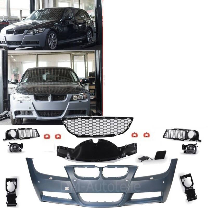 DM Autoteile Front Sport Stoßstange vorne PDC/SRA +NSW passt für E90 E91 bj. 05-08 +ABE* von DM Autoteile