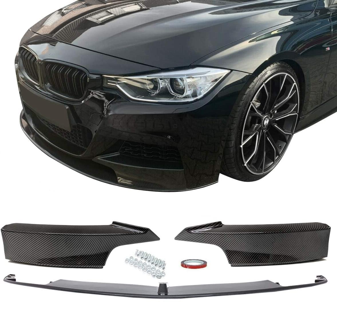 DM Autoteile Frontspoiler Lippe Sport-Performance Carbon Look passend für F30 F31 M-Paket von DM Autoteile