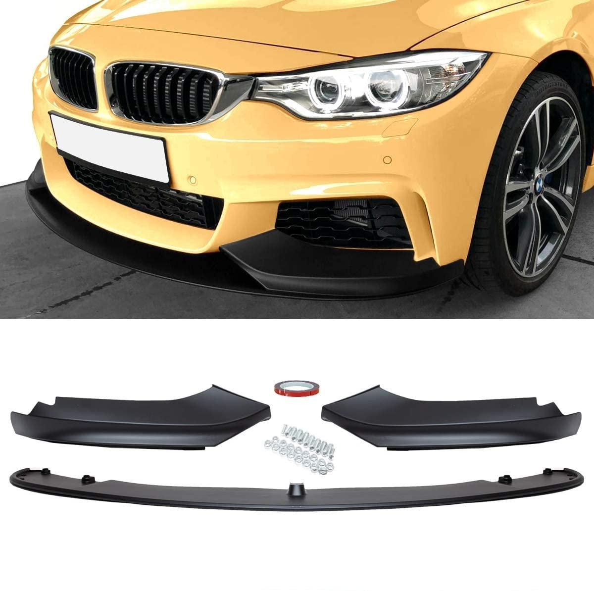 DM Autoteile Frontspoiler Schwarz Sport-Performance passend für F32 F33 F36 mit M-Paket von DM Autoteile