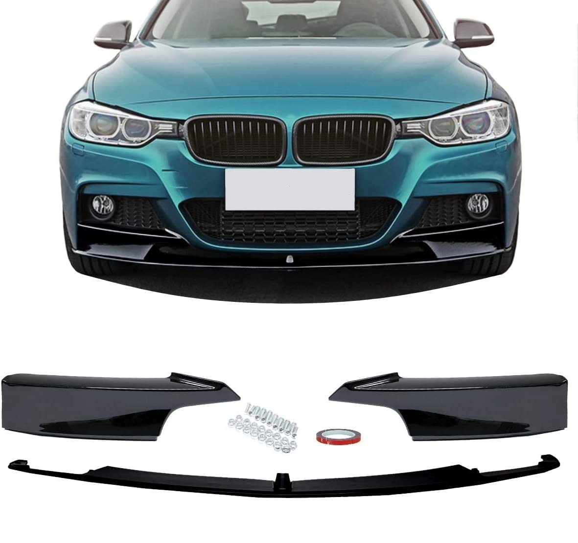 DM Autoteile Frontspoiler Sport-Performance Schwarz Hochglanz passend für F30 F31 M-Paket von DM Autoteile