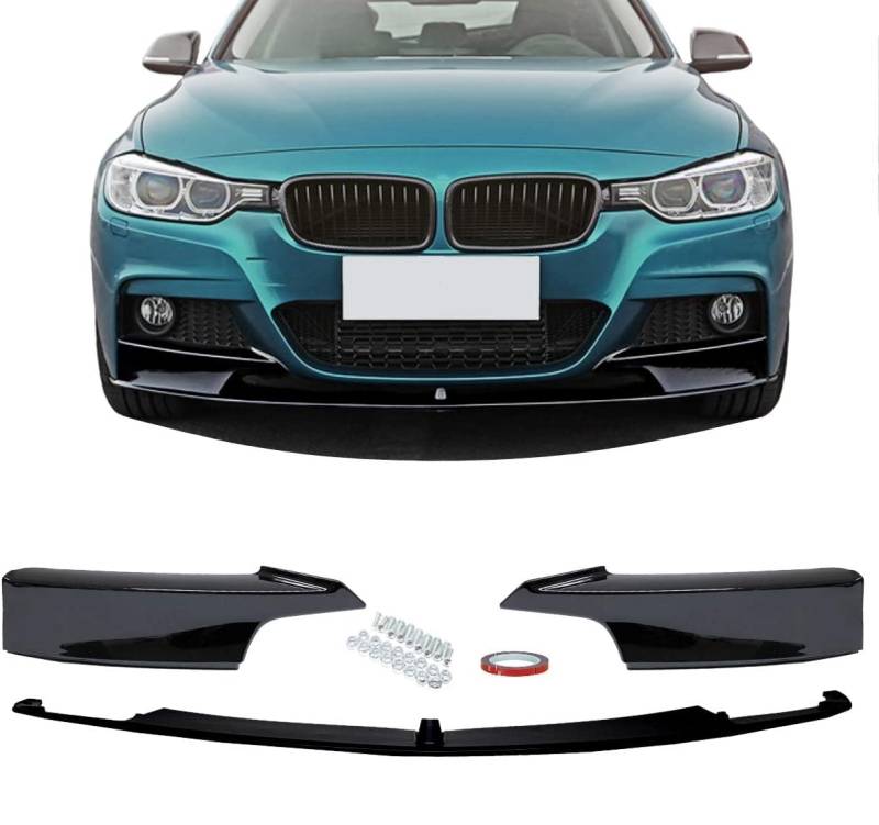 DM Autoteile Frontspoiler Sport-Performance Schwarz Hochglanz passend für F30 F31 M-Paket von DM Autoteile