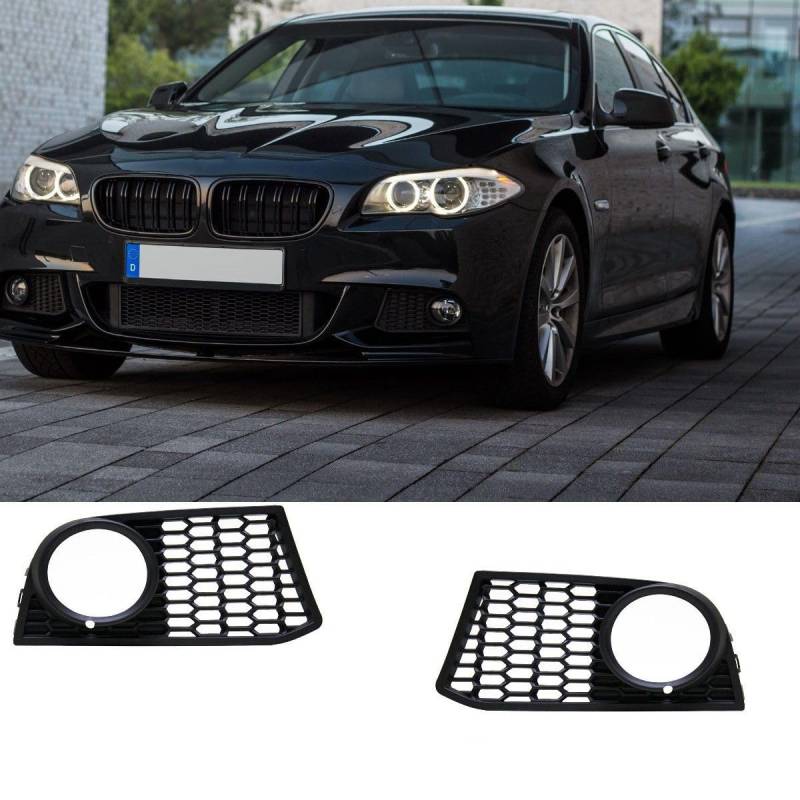 DM Autoteile 14012 Gitter Grill Nebelscheinwerfer Set Schwarz kompatibel für BMW F10 F11 M-Paket 10-13 von DM Autoteile