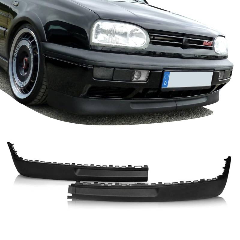 DM Autoteile Golf 3 III Breite Frontspoilerlippe Spoiler Lippe Set GTI + VR6 Design 91-97 von DM Autoteile