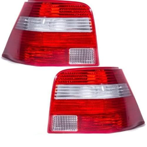 DM Autoteile 60005 Rückleuchte SET Rot Weiß Facelift Optik Limo Heckleuchte kompatibel für VW Golf 4 97-04 von DM Autoteile