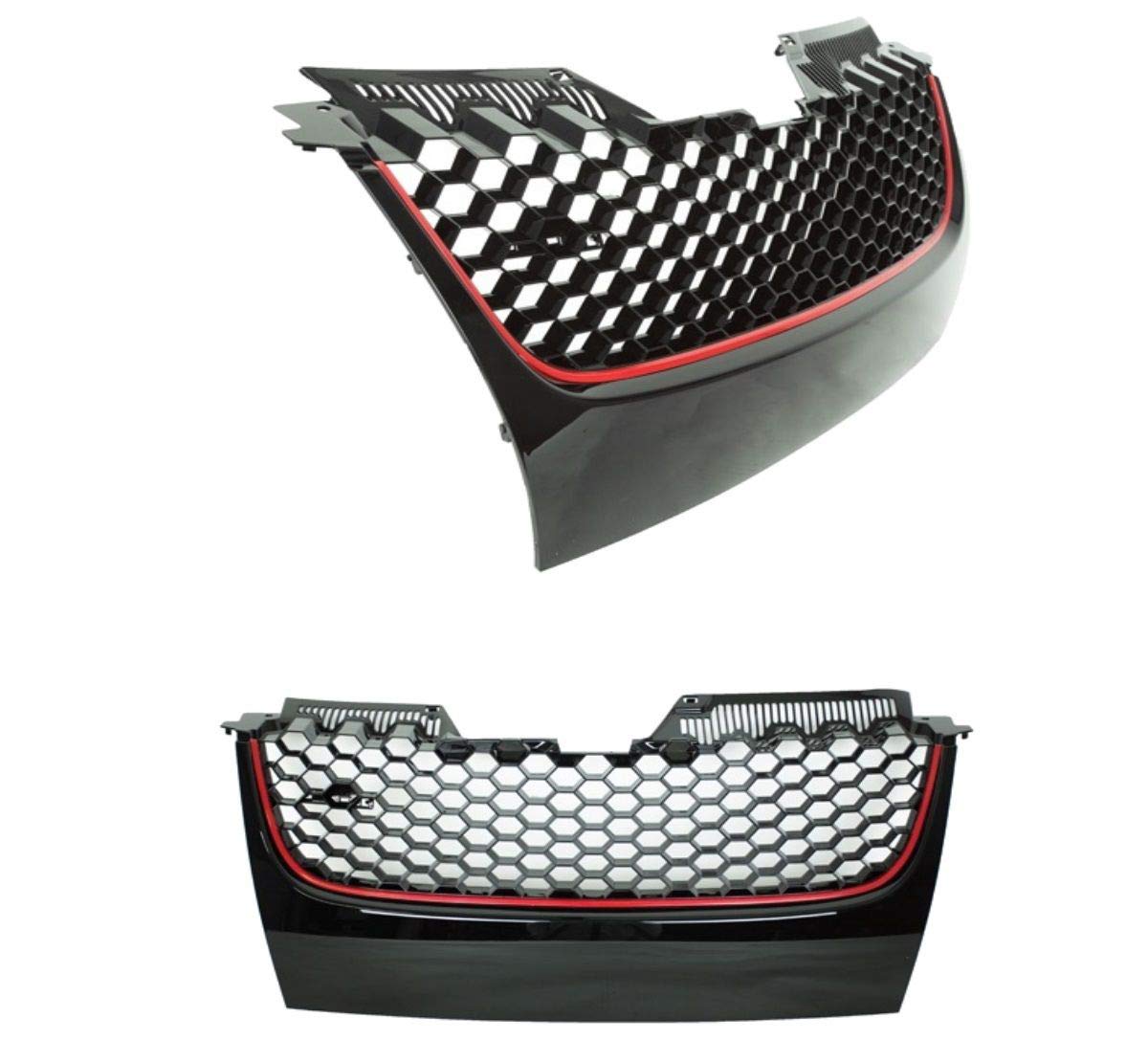 DM Autoteile Golf 5 V GTI Frontgrill Wabengitter Wabengrill Grill ABS ohne Emblem Stoßstange von DM Autoteile